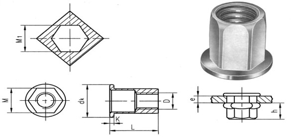 Standard Hex Insert Nut